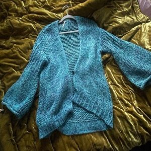 Free People blue cardigan